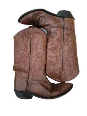 Women 9 Leather Boots Western Cowboy